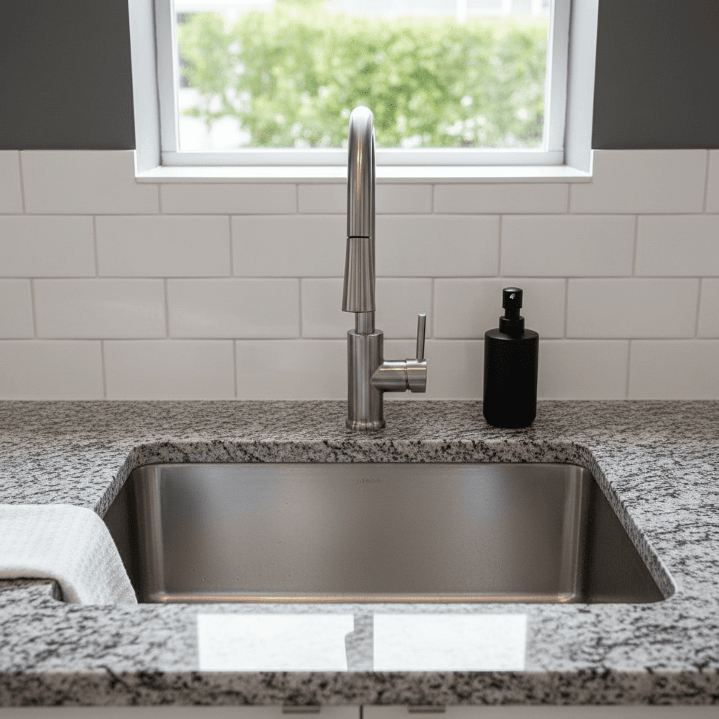 Sink and faucet setup