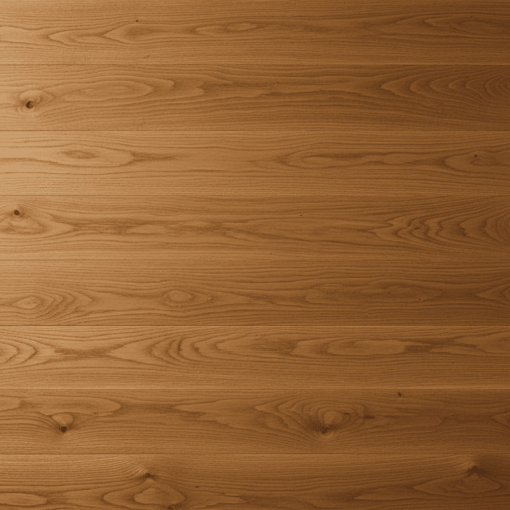 Close-up of solid oak hardwood floor planks with natural grain in warm sunlight