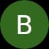 A white capital letter B centered inside a solid dark green circular background.