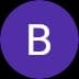 A white capital letter B centered on a solid purple circular background.